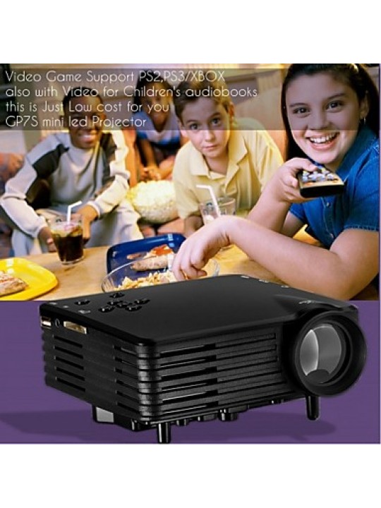 Micro Projector EMP Series GP7S,With HDMI/USB/SD/Video All in One for Video Game  