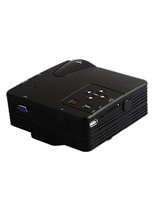 Mini HD Home LED Projector 640x480 with VGA USB SD HDMI Input  