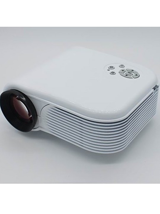 H88 Ultra Portable 180LM 153600 RGB Pixels LED Projector with Remote Control Compatible Computer Mobile Phone U Disk  