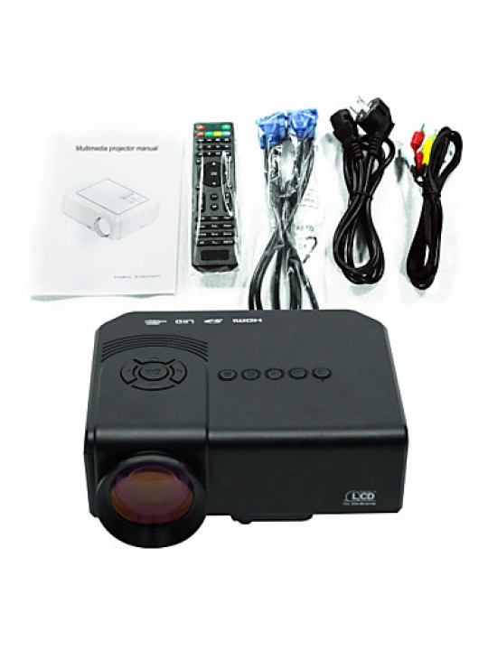 Mini LED Projector Support 1080p HD Video with HDMI, USB, SD, TV, VGA Inputs Portable Mini Projector  