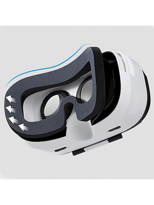 VR 2s Virtual Reality 3D Video Helmet Glasses - White + Black  